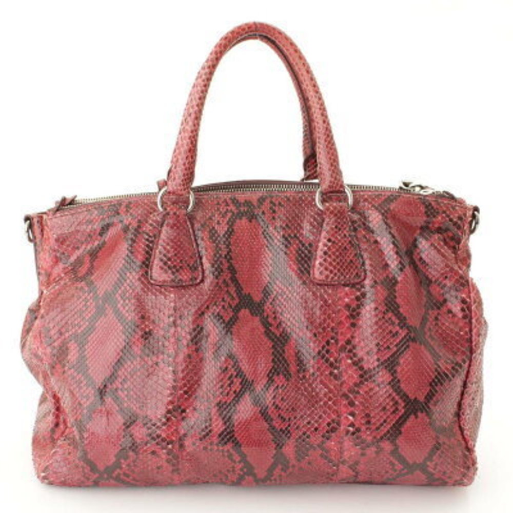 Prada Python Tote Bag Amarena Red - image 3